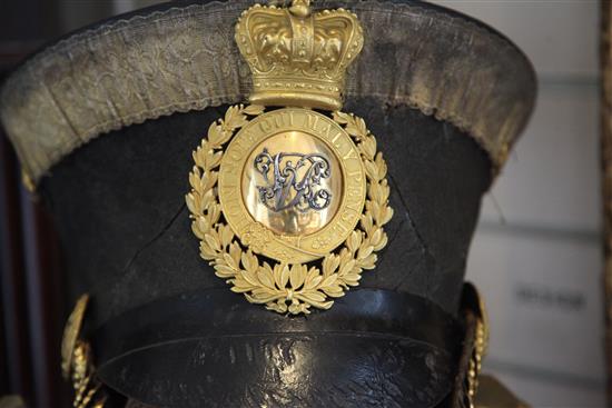 A rare Honourable Corps of Gentlemen-at-Arms officers coatee and shako, c.1840,